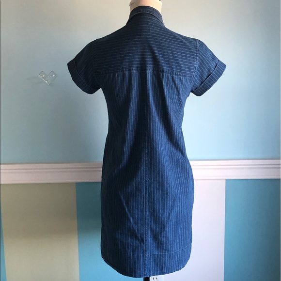 J Crew Striped Denim Dress Size 00 - Picture 3 of 6